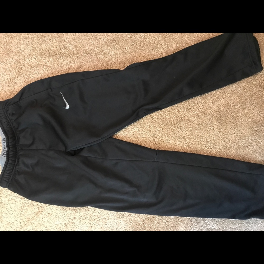 Small all black nike sweat pants